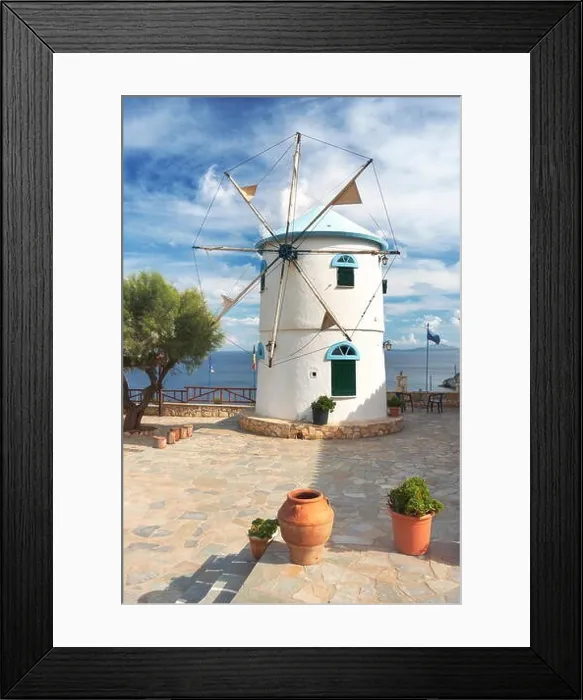 Framed Print : Greece - Zakynthos Island, Ionian Sea, Skinari Cape, Windmill House Framed Print : Greece - Zakynthos Island, Ionian Sea, Skinari Cape, Windmill House