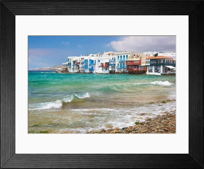 Framed Print : Mykonos Town (Little Venice), Aegean Sea - Mykonos Island, Cyclades, Greece Framed Print : Mykonos Town (Little Venice), Aegean Sea - Mykonos Island, Cyclades, Greece