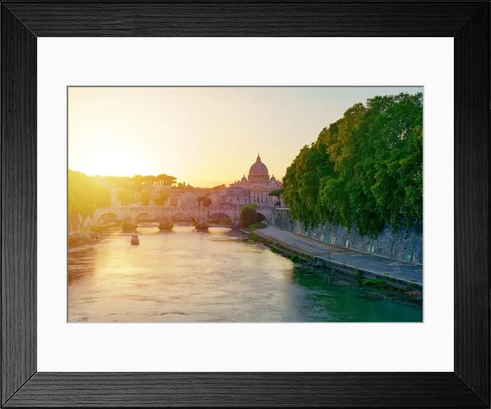 Framed Print : Wonderful view of St Peter Cathedral, Rome, Italy. Sunset light Framed Print : Wonderful view of St Peter Cathedral, Rome, Italy. Sunset light