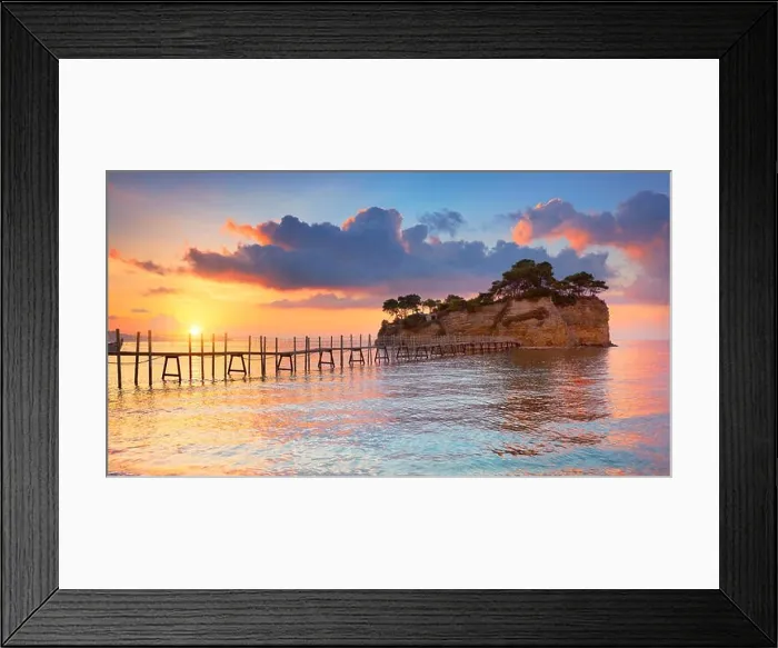 Framed Print : Greece - Zakynthos Island, Agios Sostis Island landscape at sunrise, Laganas Framed Print : Greece - Zakynthos Island, Agios Sostis Island landscape at sunrise, Laganas