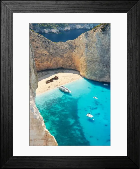 Framed Print : Greece - Zakynthos, Navagio Beach, Shipwrack Cove Framed Print : Greece - Zakynthos, Navagio Beach, Shipwrack Cove