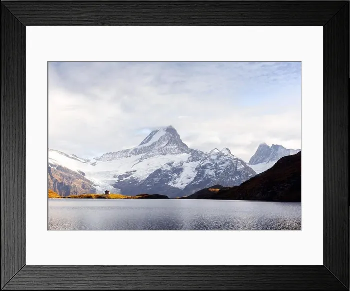 Framed Print : Bachalpsee lake in Swiss Alps mountains. Snowy peaks on background. Grindelwald valley, Switzerland. Landscape photography Framed Print : Bachalpsee lake in Swiss Alps mountains. Snowy peaks on background. Grindelwald valley, Switzerland. Landscape photography