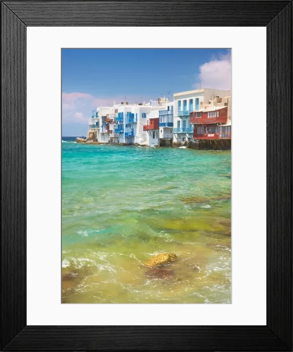 Framed Print : Mykonos Old Town, Chora, Little Venice, Cyclades, Greece Framed Print : Mykonos Old Town, Chora, Little Venice, Cyclades, Greece