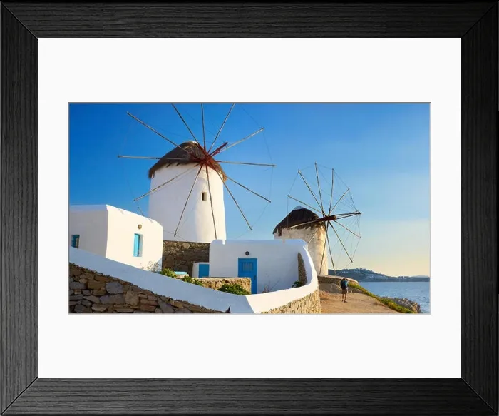 Framed Print : Mykonos landscape with a windmills, Mykonos Island, Cyclades Islands, Greece Framed Print : Mykonos landscape with a windmills, Mykonos Island, Cyclades Islands, Greece