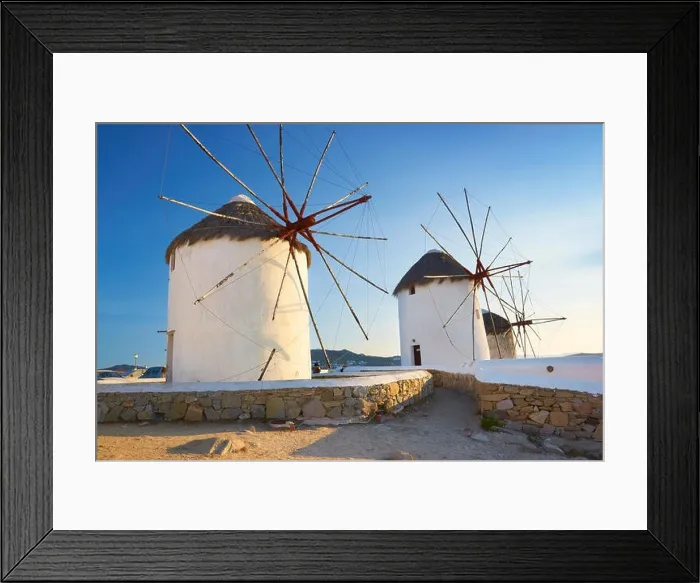 Framed Print : Mykonos landscape with a windmills, Mykonos Island, Cyclades Islands, Greece Framed Print : Mykonos landscape with a windmills, Mykonos Island, Cyclades Islands, Greece