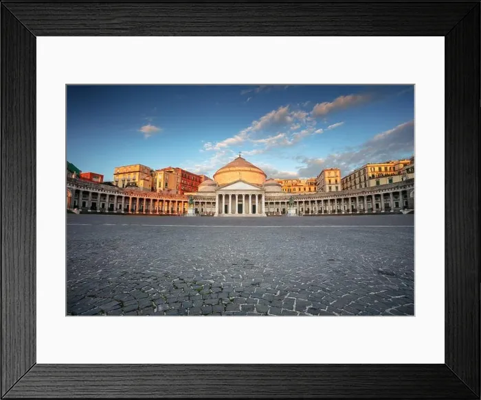 Framed Print : Naples, Italy. Cityscape image of Naples, Italy with the view of large public town square Piazza del Plebiscito at sunrise Framed Print : Naples, Italy. Cityscape image of Naples, Italy with the view of large public town square Piazza del Plebiscito at sunrise