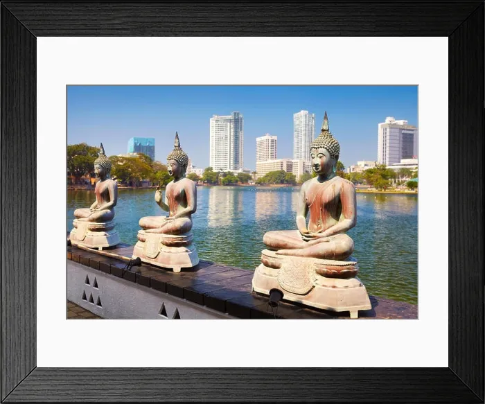 Framed Print : Sri Lanka - Colombo, Seema Malaka Temple, centre of town, city landscape Framed Print : Sri Lanka - Colombo, Seema Malaka Temple, centre of town, city landscape