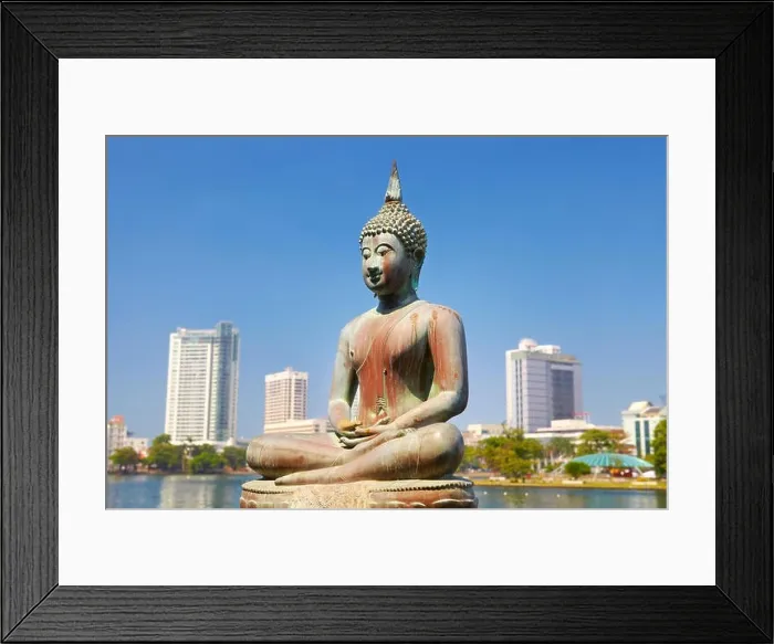 Framed Print : Sri Lanka - Colombo, Seema Malaka Temple on Beira Lake city landscape Framed Print : Sri Lanka - Colombo, Seema Malaka Temple on Beira Lake city landscape