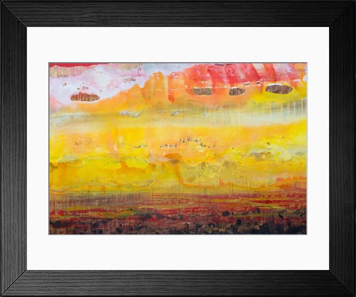 Framed Print : Sea shore in abstract painting. Bright oil picture Framed Print : Sea shore in abstract painting. Bright oil picture