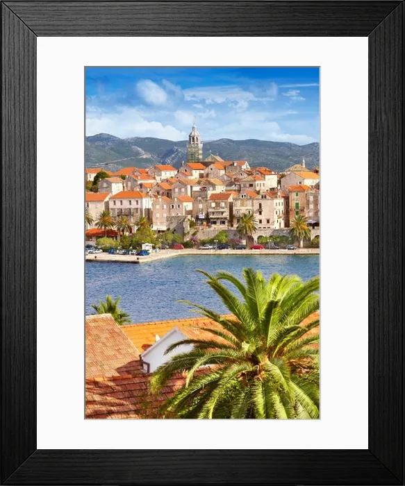 Framed Print : Korcula Island, Korcula Old Town, Dalmatia, Croatia Framed Print : Korcula Island, Korcula Old Town, Dalmatia, Croatia