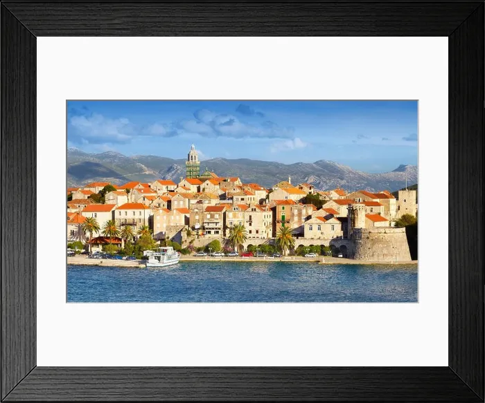 Framed Print : Korcula Island, Dalmatia, Croatia, Europe Framed Print : Korcula Island, Dalmatia, Croatia, Europe