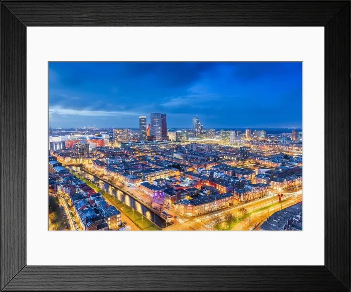 Framed Print : The Hague, Netherlands city centre skyline at twilight Framed Print : The Hague, Netherlands city centre skyline at twilight