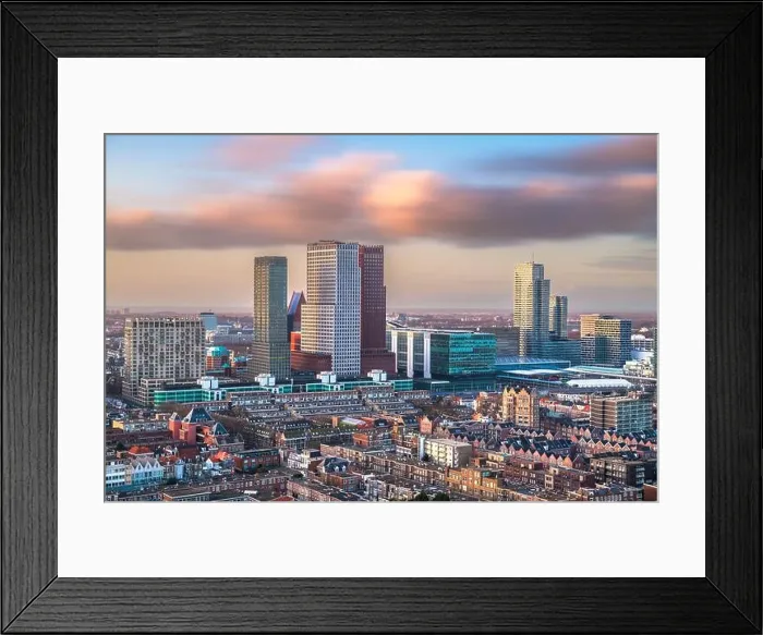 Framed Print : The Hague, Netherlands city centre skyline at twilight Framed Print : The Hague, Netherlands city centre skyline at twilight