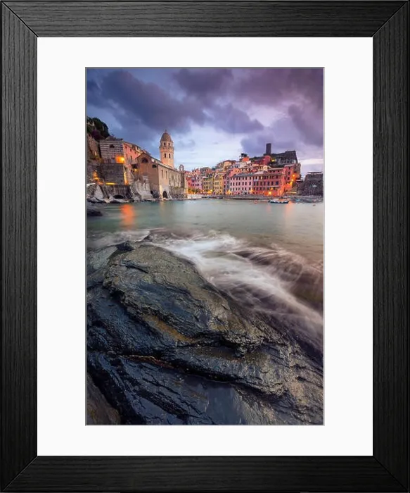 Framed Print : Vernazza, Italy. Cityscape image of Vernazza, Cinque Terre, Italy, during dramatic sunset Framed Print : Vernazza, Italy. Cityscape image of Vernazza, Cinque Terre, Italy, during dramatic sunset