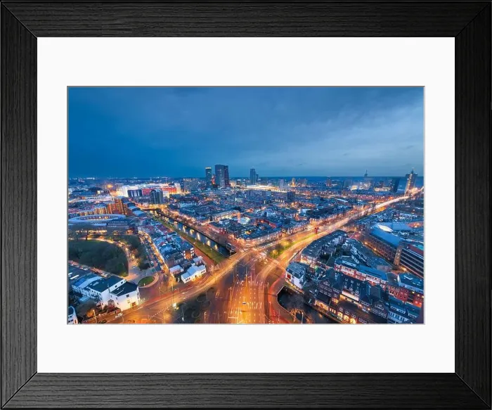 Framed Print : The Hague, Netherlands city centre skyline at twilight Framed Print : The Hague, Netherlands city centre skyline at twilight