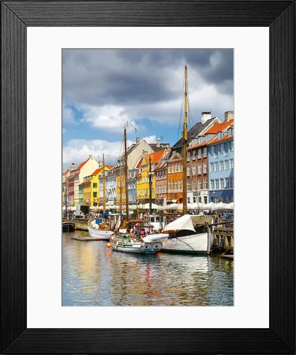 Framed Print : The boat in Nyhavn Canal, Copenhagen, Denmark Framed Print : The boat in Nyhavn Canal, Copenhagen, Denmark