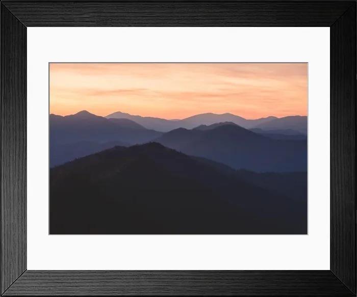 Framed Print : Beauty blue mountains range in Carpathians mountains, Ukraine. Landscape photography Framed Print : Beauty blue mountains range in Carpathians mountains, Ukraine. Landscape photography