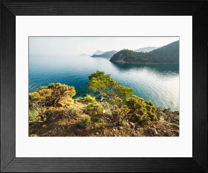 Framed Print : Amazing Mediterranean seascape in Turkey. Landscape photography Framed Print : Amazing Mediterranean seascape in Turkey. Landscape photography