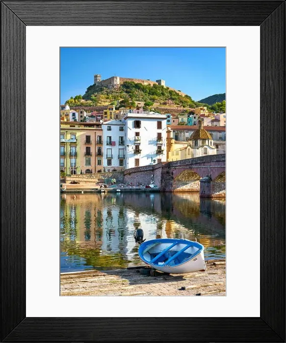 Framed Print : Bosa Old Town, Sardinia Island, Italy Framed Print : Bosa Old Town, Sardinia Island, Italy