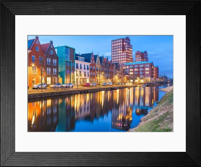 Framed Print : Amersfoort, Netherlands cityscape in the Vathorst district at twilight Framed Print : Amersfoort, Netherlands cityscape in the Vathorst district at twilight