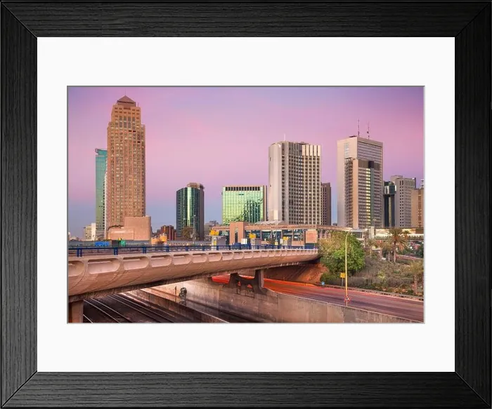Framed Print : Tel Aviv, Israel. Cityscape image of Ramat Gan, Tel Aviv, Israel during sunset Framed Print : Tel Aviv, Israel. Cityscape image of Ramat Gan, Tel Aviv, Israel during sunset