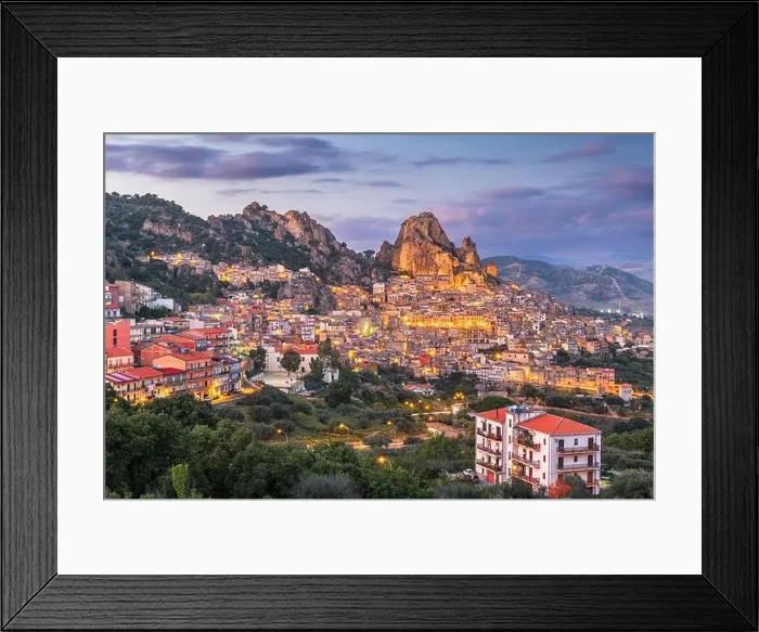 Framed Print : Gagliano Castelferrato, Italy in Sicily at dusk Framed Print : Gagliano Castelferrato, Italy in Sicily at dusk