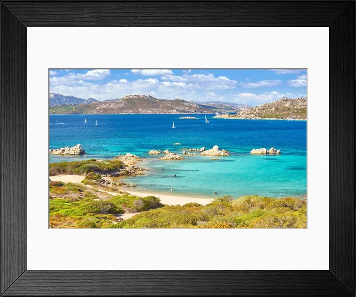 Framed Print : Caprera Island, La Maddalena Archipelago National Park, Sardinia, Italy