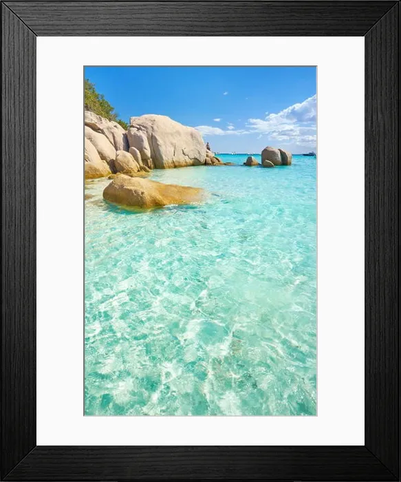 Framed Print : Corsica - Santa Giulia Beach, Porto-Vecchio, France Framed Print : Corsica - Santa Giulia Beach, Porto-Vecchio, France