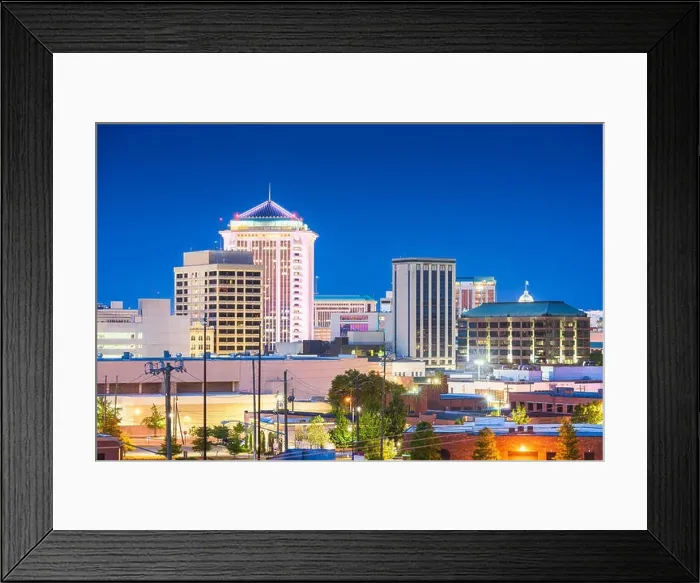 Framed Print : Montgomery, Alabama, USA downtown skyline at twilight Framed Print : Montgomery, Alabama, USA downtown skyline at twilight