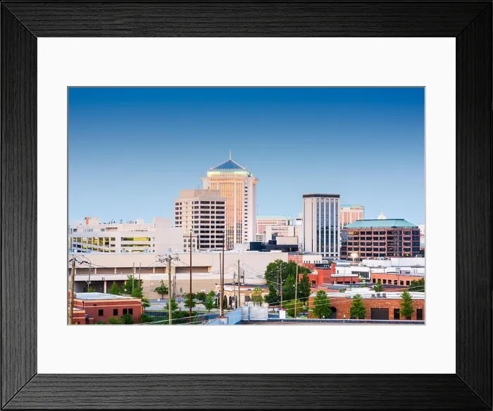 Framed Print : Montgomery, Alabama, USA downtown skyline at twilight Framed Print : Montgomery, Alabama, USA downtown skyline at twilight