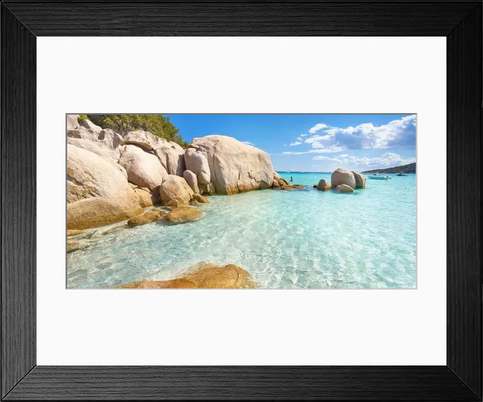 Framed Print : Corsica - Santa Giulia Beach, Porto-Vecchio, Corsica Island, France Framed Print : Corsica - Santa Giulia Beach, Porto-Vecchio, Corsica Island, France