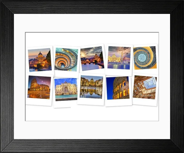 Framed Print : Photo collage from Rome, Italy. Colosseum, Vatican, museums photos. Travel concept Framed Print : Photo collage from Rome, Italy. Colosseum, Vatican, museums photos. Travel concept