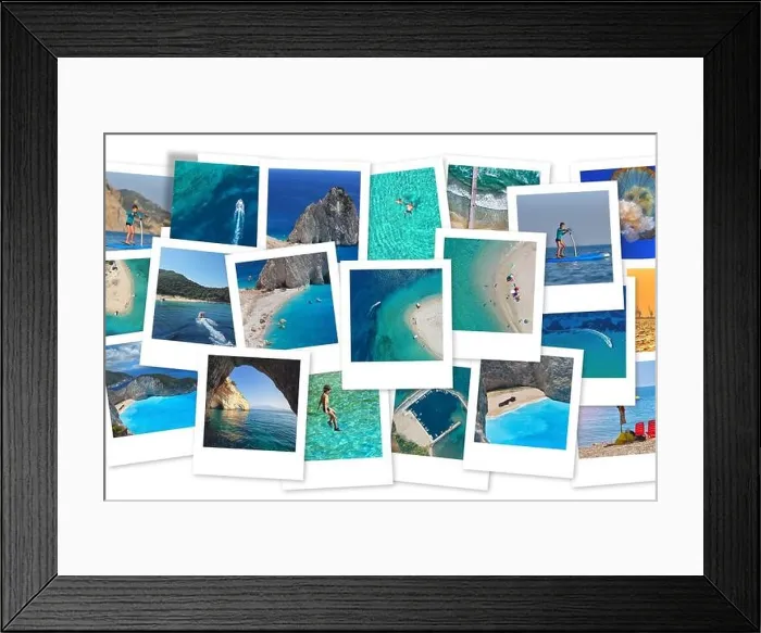 Framed Print : Photo collage Greece. Greek Islands. Zakynthos, Marathonisi, Blue Caves, Navagio Beach. Travel concept Framed Print : Photo collage Greece. Greek Islands. Zakynthos, Marathonisi, Blue Caves, Navagio Beach. Travel concept