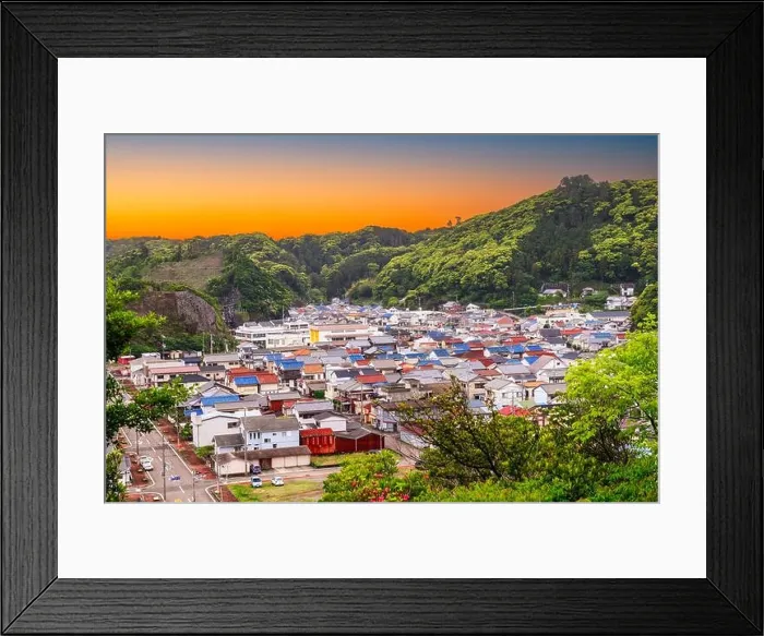 Framed Print : Taiji, Japan cityscape Framed Print : Taiji, Japan cityscape