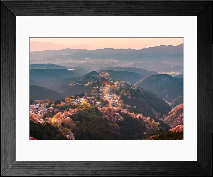Framed Print : Yoshinoyama, Nara, Japan in spring season Framed Print : Yoshinoyama, Nara, Japan in spring season
