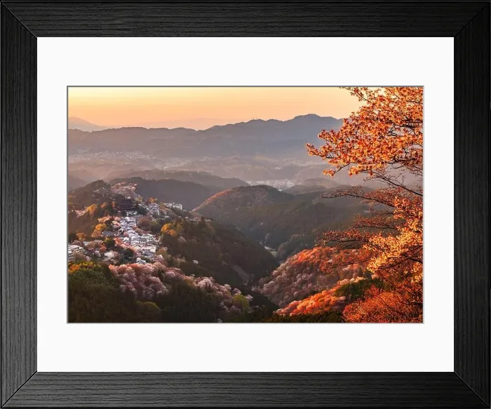 Framed Print : Yoshinoyama, Nara, Japan in spring season Framed Print : Yoshinoyama, Nara, Japan in spring season