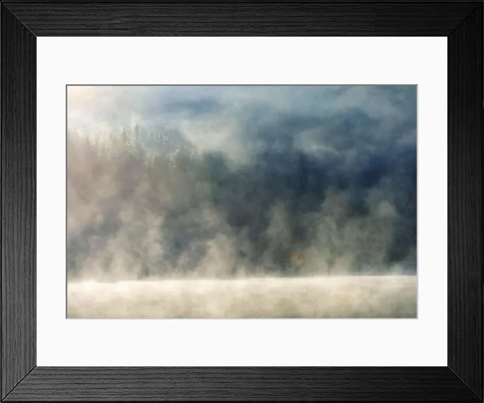 Framed Print : Autumn landscape in the mountains with trees reflecting in the water at St. Ana's lake, Romania Framed Print : Autumn landscape in the mountains with trees reflecting in the water at St. Ana's lake, Romania