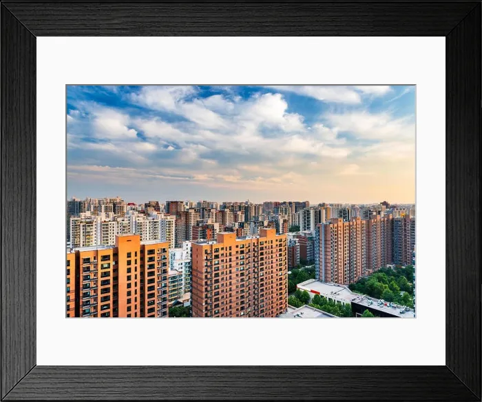 Framed Print : Beijing, China apartment block skyline Framed Print : Beijing, China apartment block skyline