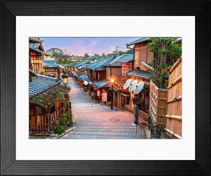 Framed Print : Kyoto, Japan at Twilight in Higashiyama