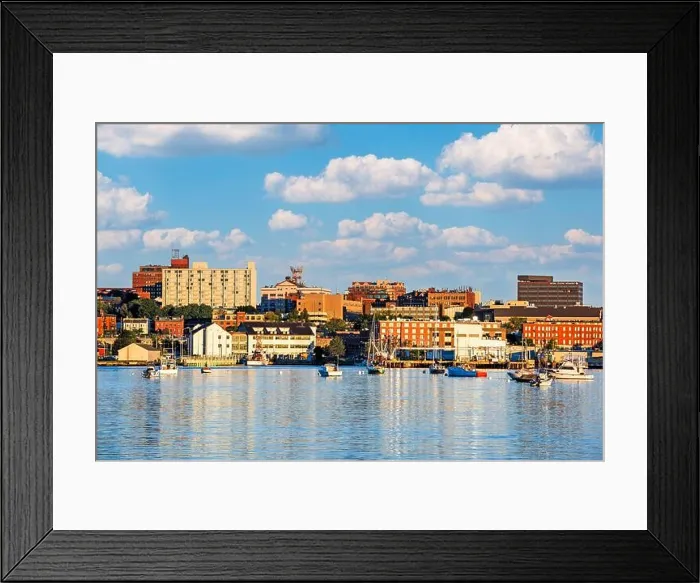 Framed Print : Portland, Maine, USA coastal skyline in the morning Framed Print : Portland, Maine, USA coastal skyline in the morning