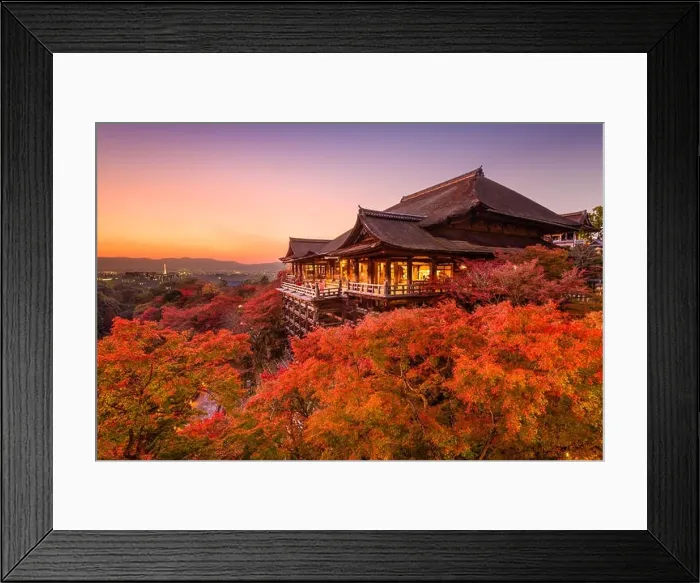 Framed Print : Kyoto, Japan at Kiyomizu-dera Temple during autumn season Framed Print : Kyoto, Japan at Kiyomizu-dera Temple during autumn season