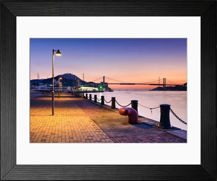 Framed Print : Shimonoseki, Japan Karato Pier at the Kanmon Straits Framed Print : Shimonoseki, Japan Karato Pier at the Kanmon Straits