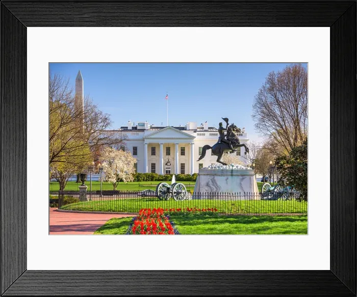 Framed Print : Washington, DC at the White House and Lafayette Square Framed Print : Washington, DC at the White House and Lafayette Square