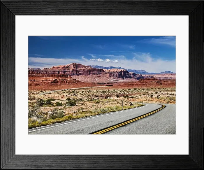 Framed Print : American Southwest landscape, Glen Canyon, highway 95, Utah, USA Framed Print : American Southwest landscape, Glen Canyon, highway 95, Utah, USA