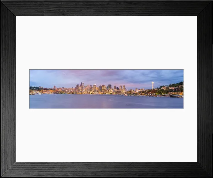 Framed Print : Seattle, Washington, USA skyline on Lake Union at dusk Framed Print : Seattle, Washington, USA skyline on Lake Union at dusk
