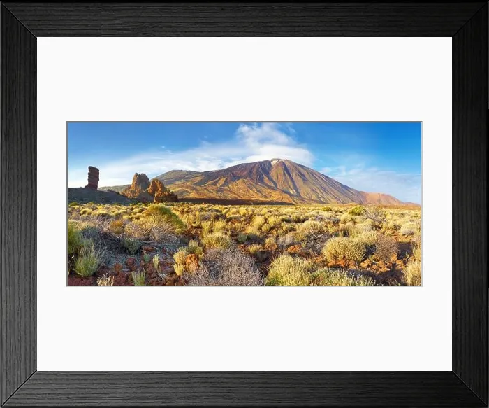 Framed Print : Tenerife - panoramic view of Mount Teide and Los Roques de Garcia, Teide National Park, Canary Islands, Spain Framed Print : Tenerife - panoramic view of Mount Teide and Los Roques de Garcia, Teide National Park, Canary Islands, Spain