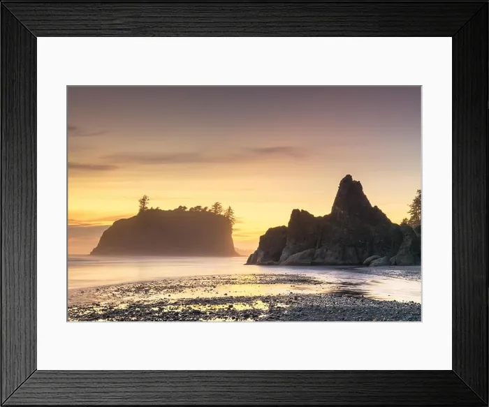 Framed Print : Olympic National Park, Washington, USA at Ruby Beach at dusk Framed Print : Olympic National Park, Washington, USA at Ruby Beach at dusk