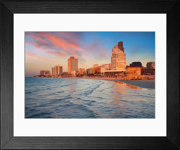 Framed Print : Tel Aviv. Image of Tel Aviv, Israel during sunset Framed Print : Tel Aviv. Image of Tel Aviv, Israel during sunset