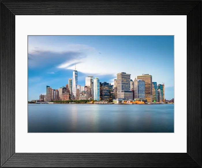 Framed Print : New York, New York, USA skyline on the bay at twilight from Governor's Island Framed Print : New York, New York, USA skyline on the bay at twilight from Governor's Island