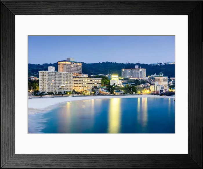 Framed Print : Shirahama, Japan skyline at the beach Framed Print : Shirahama, Japan skyline at the beach